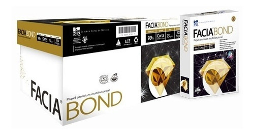 Paquete Papel Bond Carta Facia Original 500 Hojas 1 Resma