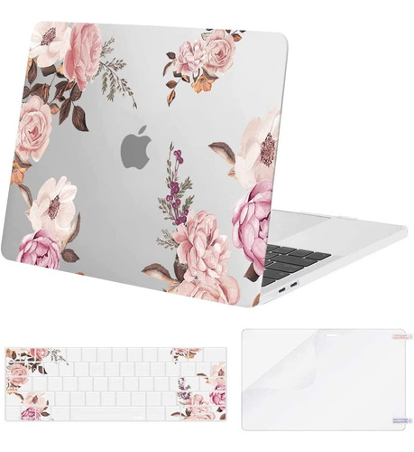 Funda Para Macbook 13 Pro Con Flores Rosas