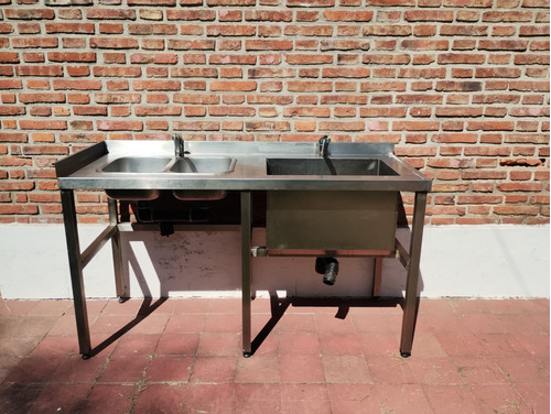 Bacha Cocina Doble Y Simple Todo Acero Inox Con Envio 