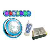 Foco Luz Led Piscina Rgb Control 18w Ac24v + Fuente De Poder