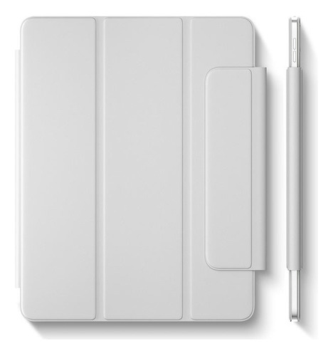 Funda Magnética Para iPad Pro 12.9 Con Porta Pencil Gris 