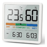 Termômetro Higrômetro Relógio Temperatura Umidade Data Lcd