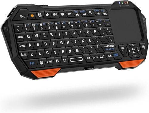 Teclado Mini Inalambrico Qwerty Con Panel Tactil Integrado