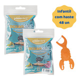 Passa Fio Dental Infantil Com Cabo Forquilha Haste Flosser