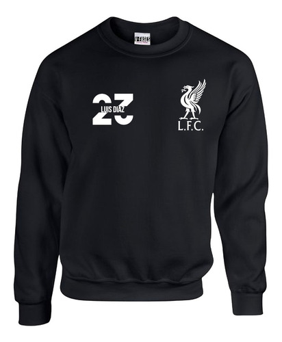 Buzo Cuello Redon Crewneck Luis Díaz 23 Liverpool F C Correr