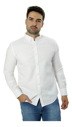 Camisa Social Masculina Oxford Luxo Slim Premium Passa Fácil