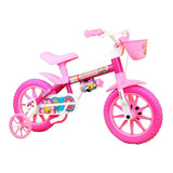 Bicicleta Infantil Nathor Flower Aro 12 Cor Rosa Tamanho Do Quadro Único