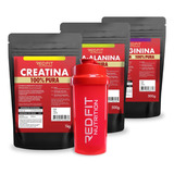 Kit Red Fit Creatina 1kg Beta-alanina 500g L-arginina 500g