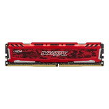 Micron Crucial Ballistix Sport Lt Bls4g4d240fs 4gb Vermelho