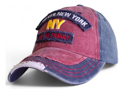  Gorra Ny Trucker Vintage New York Bordada Hebilla Roturas