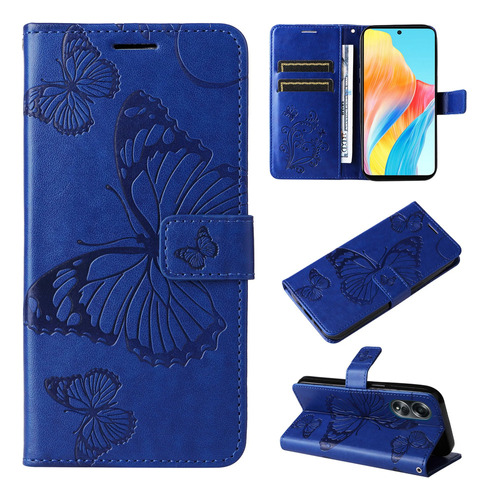 Funda Tipo Cartera De Piel Con Forma De Mariposa Con Ranura