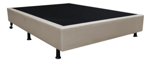 Base Box Para Cama Casal 138x188cm Liz Sintético - Mpozenato Cor Bege