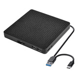 Unidad De Dvd Externa, Reproductor Usb3.0/-c Dvd Cd Rom +/-r