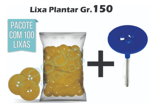 Lixa Plantar 150 + Suporte (mandril) Podologia Podo System