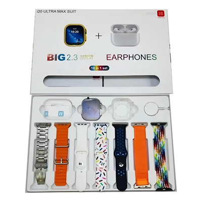 Smartwatch I20 Ultra 2 Max Audífonos 7 Correas Hombre
