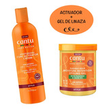 Cantu 2 Pack Activador De Rizos Y Gel De Linaza Con Olivo 