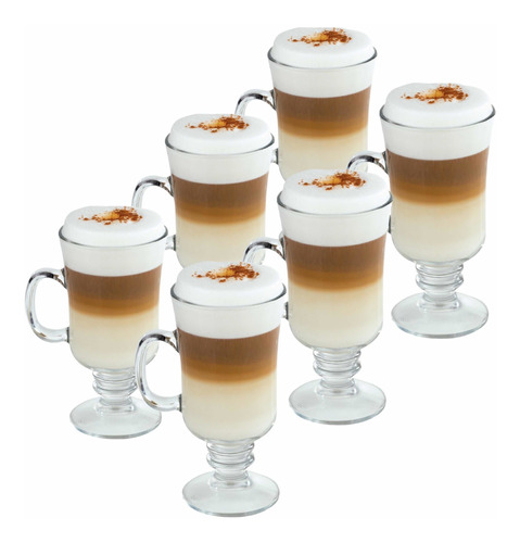 Taza De Vidrio Cafe Espresso 245ml Set De 6 Unidades