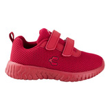 Tenis De Niño Running Charly Kids 1098142 Rojo Doble Velcro