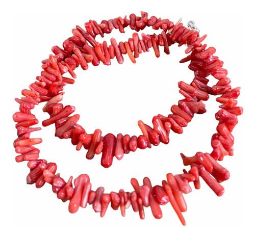 Collar Corto Choker 41cm Coral Rojo Contra El Mal De Ojo