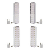 Pack X 4 Luces Luz De Emergencia 30 Leds Autonomia Usb 220v