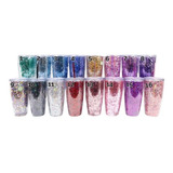 Vasos Glitter 50 Pzas Mayoreo Con Popote