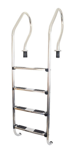 Escalera Para Piscina Vulcano Inox 4 Peldaños De Acero Inox