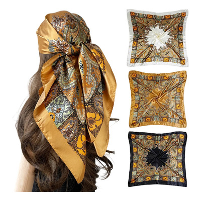 3 Bandanas Mujer,paliacates De Colores,chalina Fiesta 90*90