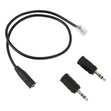 Conector Adaptador De Enchufe Estándar Rj9 A 3,5 Mm Y 2,5