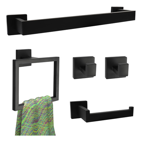 Set Accesorios Para Baño X 5 Piezas Acero Inoxidable 