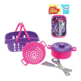 Kit Cozinha Conjunto Panelinha Cestinha Acessórios Infantil