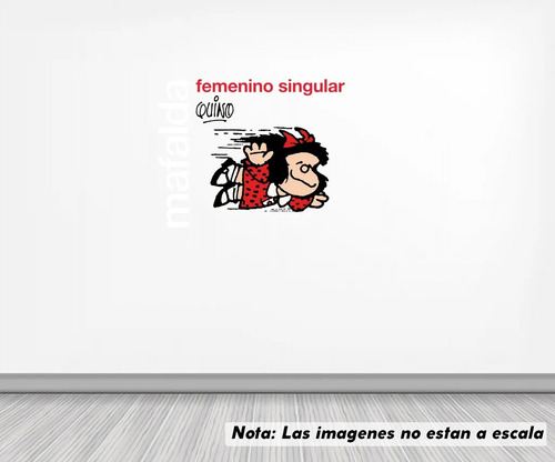 Vinil Sticker Pared 150cm Mafalda Femenino Singular 26