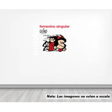 Vinil Sticker Pared 150cm Mafalda Femenino Singular 26