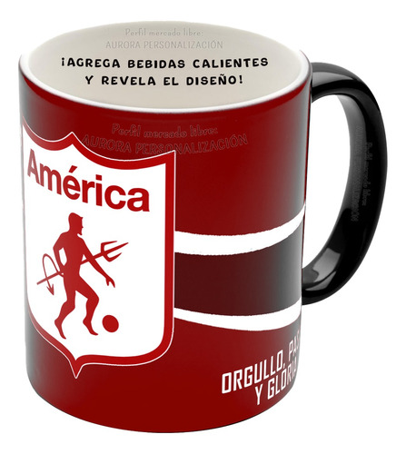 Mug Taza Pocillo Mágico Regalo América De Cali Fútbol 
