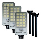 Pack X3 Focos Solares 1000w Potentes Foco Exterior Led