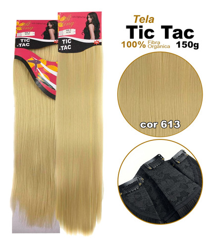 Cabelo Orgânico Liso Tic Tac 70 Cm Pronta Entrega+cores 