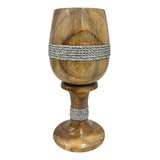 Taza De Agua Potable De Copa De Vino De Madera Correa De Cue