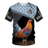 Camisetas De Tênis Masculinas Funny Rooster 3d Animal Print