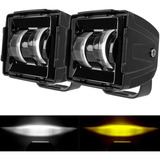 Par Faros De Lupa Dually Color Spot Luz Alta/baja Auto Moto