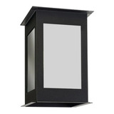 Farol Aplique Negro Pared Chico 25x13x13 1 Luz E27 Led