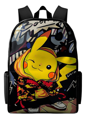 Mochila Escolar De Costas Pokémon Pikachu Juvenil Infantil