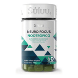 Súluu Neuro Focus Nootrópico | Gomitas, Desarrollo Cognitivo, Claridad Mental Y Memoria | 60 Gomitas | Sabor Limón-jengibre | Vitamina E, Vitamina B12, Ácido Fólico, Hierro, Colina Y Cafeína Natural