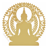 Mandala De Mdf Buda Dourada 30cm - Modelo D