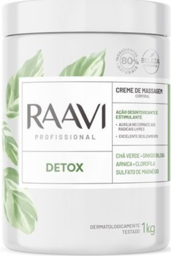  Creme Massagem Corporal Detox Raavi 1kg