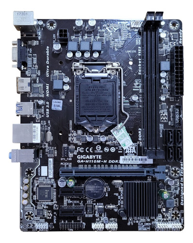 Placa Mãe Gigabyte Ga-h110m-h Ddr3 Lga 1151 Setima Geração