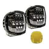 Par Faros Rigid Adapt Xp Cover Ambar Led Jeep Utv 4x4 (gps)