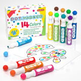 Shuttle Art Dot Markers, 14 Colores Bingo Daubers Con 20 Pat