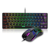 Combo Teclado Y Mouse Gamer Con Cable | Negro / Redthunder