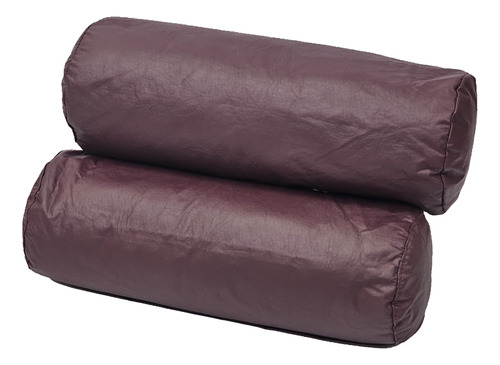 Almohadon Caramelo Cilindro X 2 U. Eco Cuero Stock Inmediato