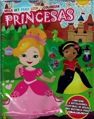 Princesas Mega Set Para Leer Y Colorear