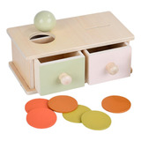 Caixa De Brinquedos Montessori, Jogo De Gaveta Dupla